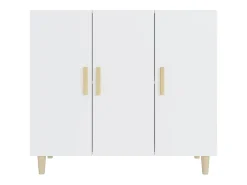 Aparador blanco 90x34x80 cm madera contrachapada