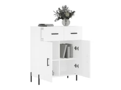 Aparador blanco 69,5x34x90 cm madera de ingeniería