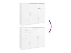 Aparador blanco 91x29,5x75 cm Madera de ingeniería