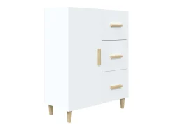 Aparador blanco 69,5x34x90 cm madera de ingeniería