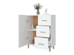 Aparador blanco 69,5x34x90 cm madera de ingeniería