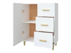 Aparador blanco 69,5x34x90 cm madera de ingeniería