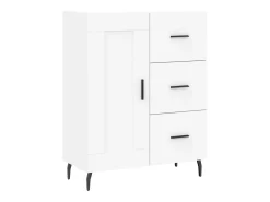 Aparador blanco 69,5x34x90 cm madera de ingeniería