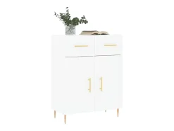 Aparador blanco 69,5x34x90 cm madera de ingeniería