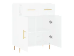Aparador blanco 69,5x34x90 cm madera de ingeniería