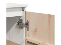 Aparador Blanco 60x36x84 cm Madera Maciza de Pino