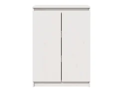Aparador Blanco 60x36x84 cm Madera Maciza de Pino