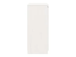Aparador Blanco 60x36x84 cm Madera Maciza de Pino