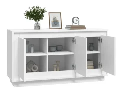 Aparador blanco 102x35x55 cm madera de ingeniería