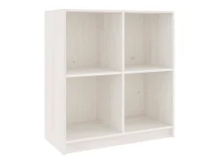 Aparador blanco 70x33x76 cm madera maciza de pino