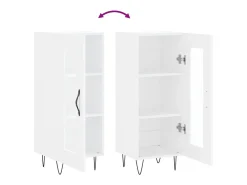 Aparador blanco 34,5x34x90 cm madera de ingeniería