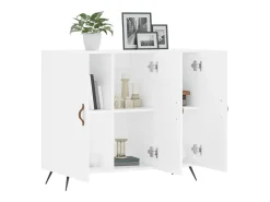 Aparador blanco 90x34x80 cm madera contrachapada