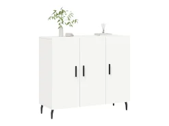 Aparador blanco 90x34x80 cm madera contrachapada