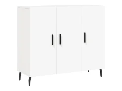 Aparador blanco 90x34x80 cm madera contrachapada