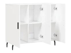 Aparador blanco 90x34x80 cm madera contrachapada