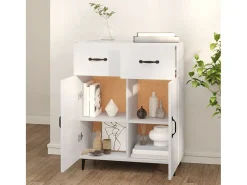 Aparador blanco 69,5x34x90 cm madera de ingeniería