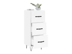 Aparador blanco 34,5x34x90 cm madera de ingeniería