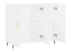 Aparador blanco 90x34x80 cm madera contrachapada