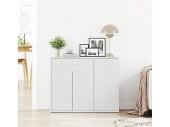 Aparador Blanco 88x30x70 cm Madera de Ingeniería