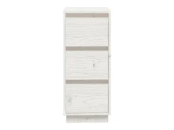 Aparador Blanco 32x34x75 cm Madera Maciza de Pino