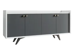 Aparador Bled Antracita Blanco 150x40x75 cm