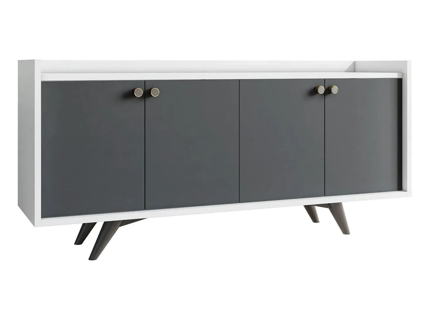 Aparador Bled Antracita Blanco 150x40x75 cm