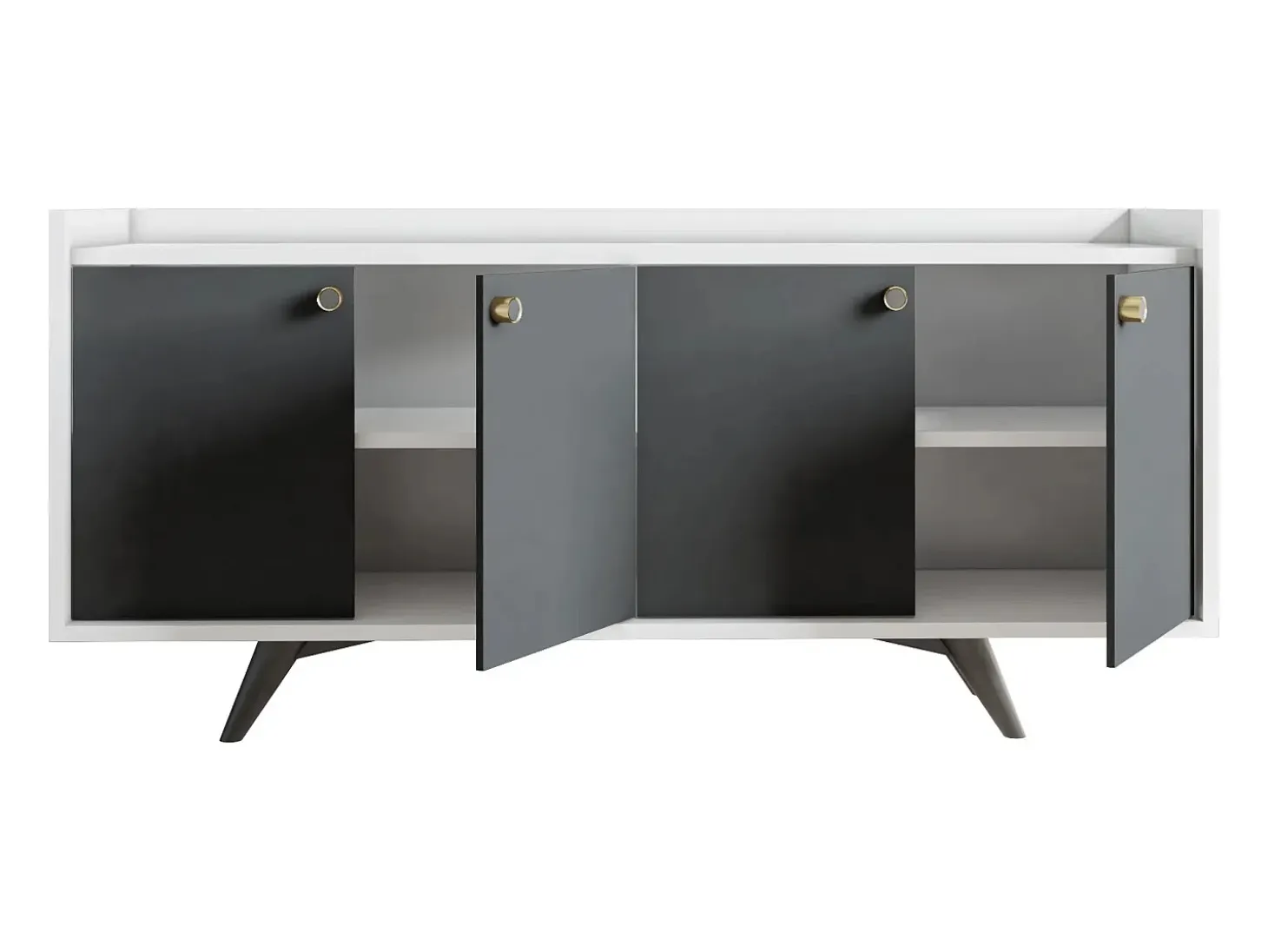 Aparador Bled Antracita Blanco 150x40x75 cm
