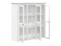 Aparador BODO blanco 115,5x43x200,5 cm madera maciza de pino