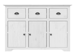 Aparador BODO blanco 115,5x44x80 cm madera maciza de pino