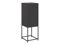 Aparador buffet cómoda armario mueble organizador cocina salón salón alto 36 x 39 x 107 cm acero negro 02_0034913