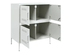 Aparador buffet cómoda armario mueble organizador cocina salón salón 68 x 39 x 79 cm acero blanco 02_0030393