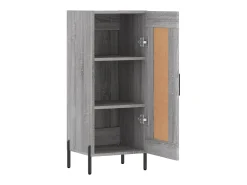 Aparador buffet cómoda armario unidad de almacenamiento organizador cocina salón salón Sonoma 34,5 x 34 x 90 cm madera contrachapada gris 02_0036334