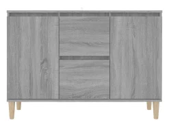 Aparador buffet cómoda armario unidad de almacenamiento organizador cocina salón salonsonoma 101 x 35 x 70 cm madera contrachapada gris 02_0036265