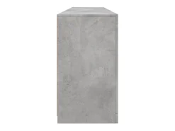 Aparador buffet cómoda armario mueble organizador cocina salón salón con luces LED 181,5 x 37 x 67 cm gris 02_0029987