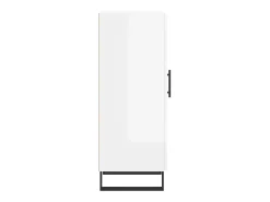 Aparador buffet cómoda armario mueble organizador cocina salón brillante 34,5 x 34 x 90 cm madera contrachapada blanco 02_0030617