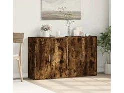 Aparador buffet cómoda armario mueble organizador cocina salón salón juego de 2 60 x 31 x 70 cm madera contrachapada marrón 02_0036739