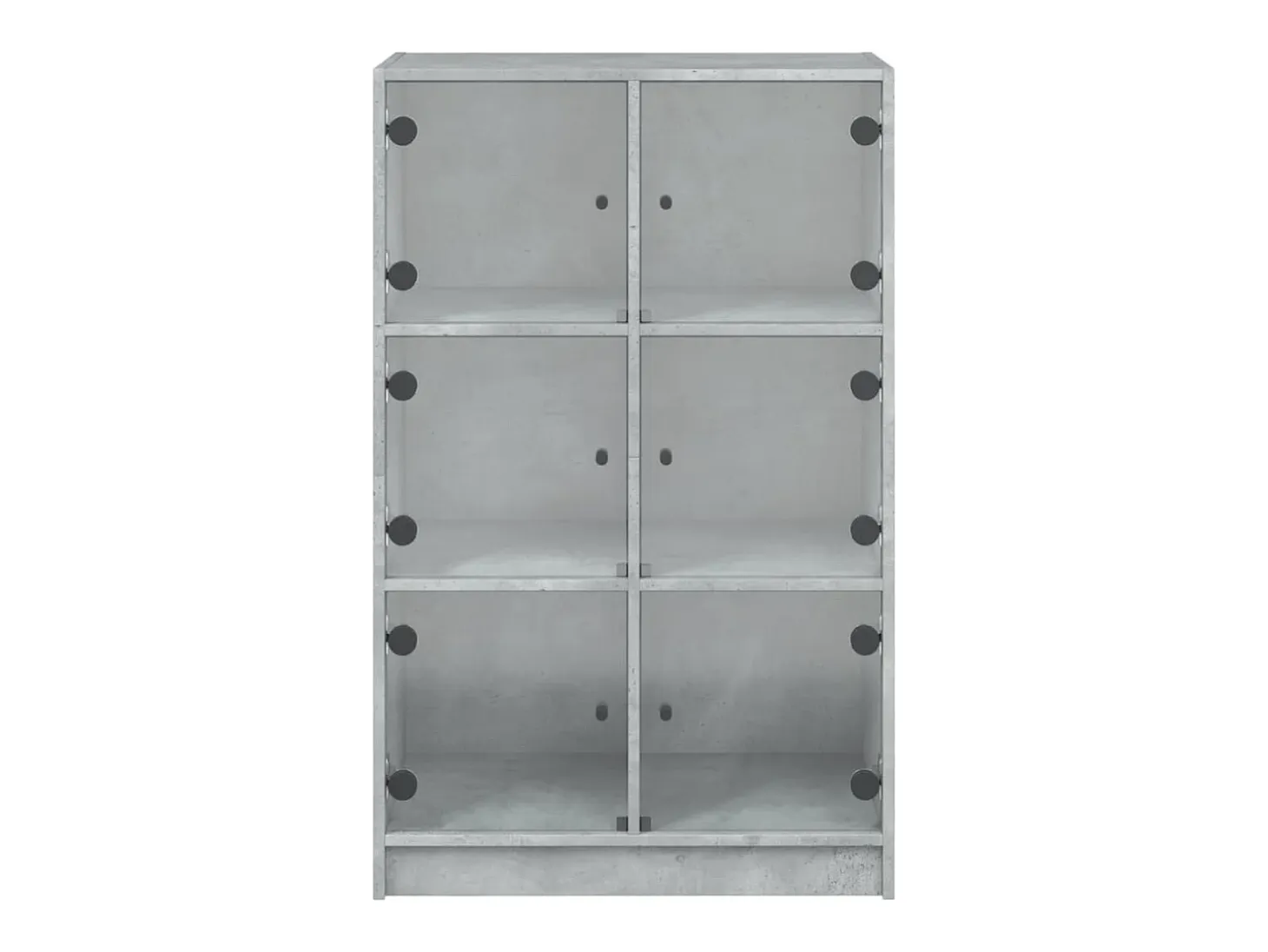 Aparador buffet cómoda armario mueble organizador cocina salón salón alto con puertas 68 x 37 x 109 cm madera contrachapada gris 02_0032239