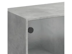 Aparador buffet cómoda armario mueble organizador cocina salón salón alto con puertas 68 x 37 x 109 cm madera contrachapada gris 02_0032239