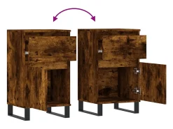 Aparador buffet cómoda armario mueble organizador cocina salón salón juego de 2 40 x 35 x 70 cm madera contrachapada marrón 02_0036726