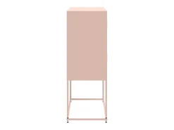 Aparador buffet cómoda armario unidad de almacenamiento organizador cocina salón salón 68,5 x 38,5 x 107 cm acero Rosa 02_0036209