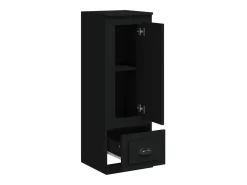 Aparador buffet cómoda armario mueble organizador cocina salón salón alto 36 x 35,5 x 103,5 cm madera contrachapada negro 02_0034911