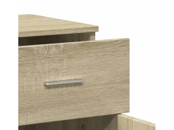 Aparador buffet cómoda armario unidad de almacenamiento organizador cocina salón salón juego de 2 sonoma 79 x 38 x 80 cm marrón madera contrachapada 02_0036825