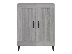 Aparador buffet cómoda armario unidad de almacenamiento organizador cocina salón salonsonoma 69,5 x 34 x 90 cm madera contrachapada gris 02_0036432
