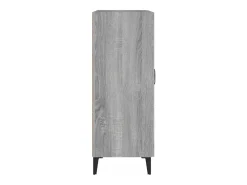 Aparador buffet cómoda armario unidad de almacenamiento organizador cocina salón salonsonoma 69,5 x 34 x 90 cm madera contrachapada gris 02_0036432