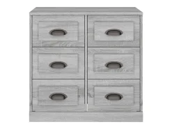 Aparador buffet cómoda armario unidad de almacenamiento organizador cocina salón salonsonoma 70 x 35,5 x 67,5 cm madera contrachapada gris 02_0036515