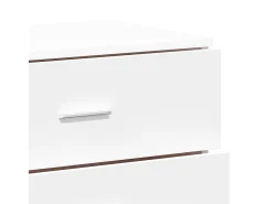 Aparador buffet cómoda armario unidad de almacenamiento organizador cocina salón salón 60 x 39 x 80 cm madera contrachapada blanca 02_0030376