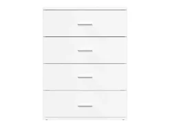 Aparador buffet cómoda armario unidad de almacenamiento organizador cocina salón salón 60 x 39 x 80 cm madera contrachapada blanca 02_0030376