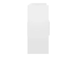 Aparador buffet cómoda armario mueble organizador cocina salón brillante 105 x 30 x 70 cm madera contrachapada blanco 02_0030570