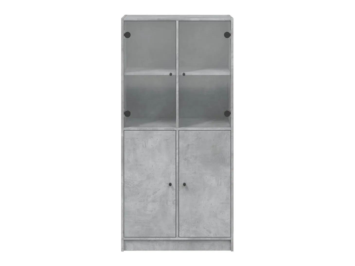 Aparador buffet cómoda armario mueble organizador cocina salón salón alto con puertas 68 x 37 x 142 cm madera contrachapada gris 02_0032240