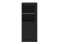 Aparador buffet cómoda armario mueble organizador cocina salón salón con luces LED 41 x 37 x 100 cm negro 02_0030036
